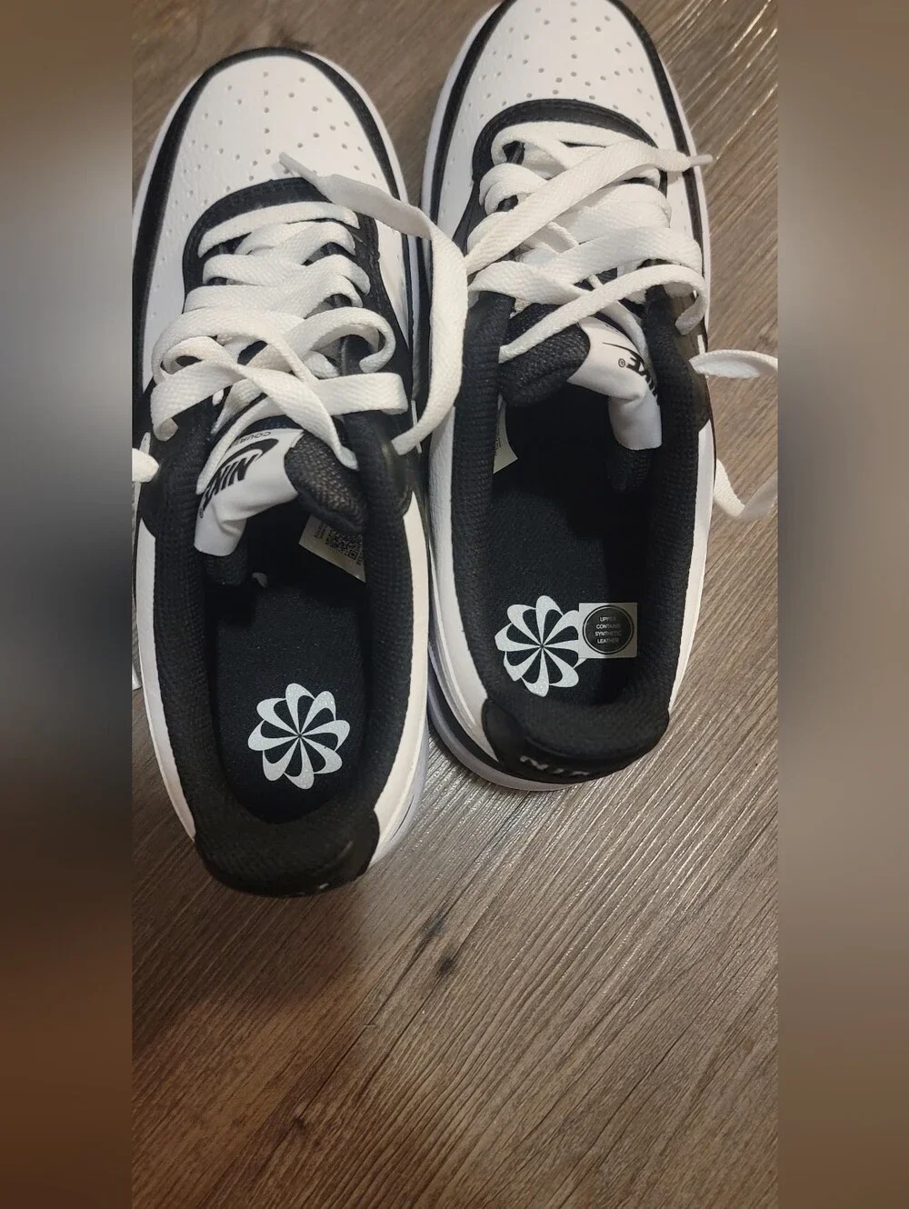 Nike Black and White Court Sneakers